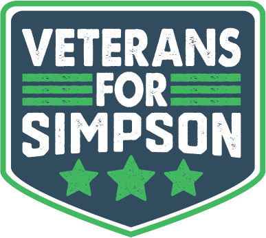 Veterans for Simpson Badge Logo